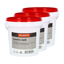 Atlantic Vaseline weiß für Fahrrad 3 X 1 Liter Montagegleitmittel Chromschutz