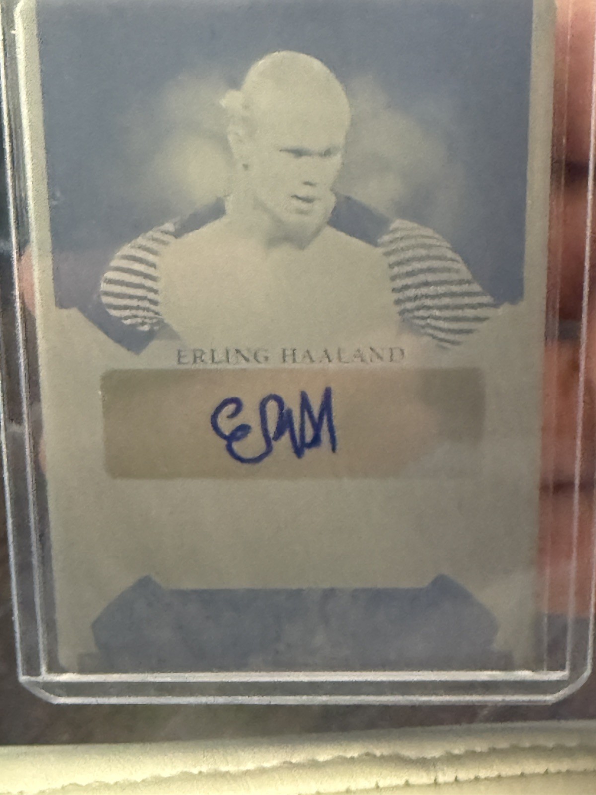 2022 Leaf  ERLING HAALAND 1/1  AUTO Black Printing Plate. Amazing Card 1 of 1 🔥