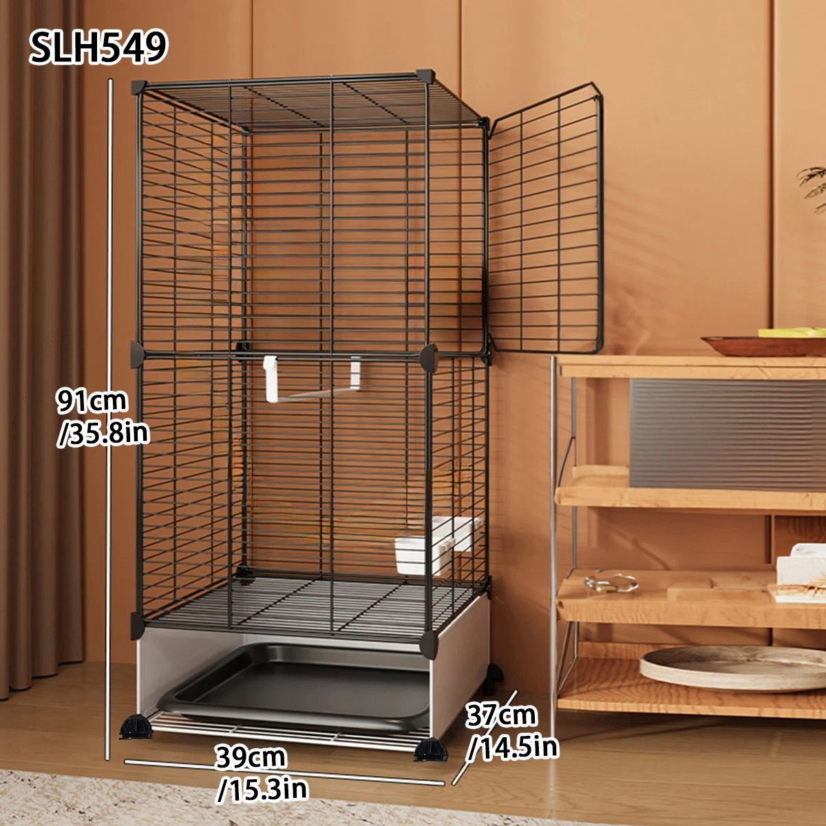 Bird Cage Household Large Tiger Skin Cockatiel Luxury House Splash-Proof New
