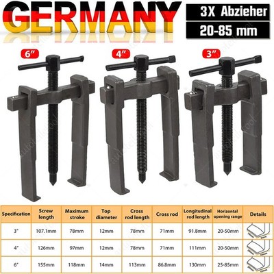 3-Tlg. 2 arm Lagerabzieher Parallelabzieher Kugelgelenkabzieher Innen und Außen
