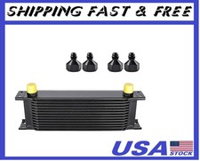 13 Row Oil Cooler, 10AN Stacked Plate Transmission Engine Cooler Universal