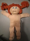 Vtg. Cabbage Patch Doll From 1985. About 16" Tall With Red Braided Pigtails