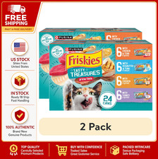 2 pack Purina Friskies Wet Cat Food Variety Pack, Tasty Treasures Prime Filets