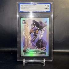 2025 Panini Donruss Downtown Lamar Jackson ISA Mint 10