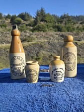 Exceptional 1870s Drury Lane Ginger Beer☆1 Bannister & Coy English Stoneware Jar