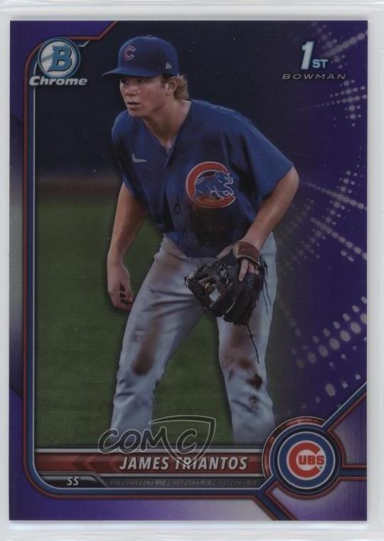 2022 Bowman Chrome Prospects Purple Refractor /250 James Triantos #BCP-208 0y2q