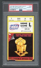 1997 NBA Finals Game 6 Ticket Stub PSA Bulls Win 5th Title Michael Jordan MVP