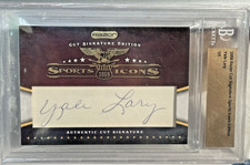 Yale Lary 2009 Razor Cut Signature Sports Icons Autograph #1/1 BGS 1979 NFL HOF