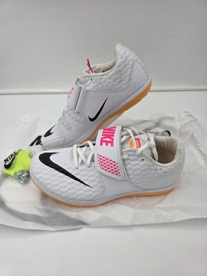 Men's 7.5 Nike High Jump Elite Track Spikes White Hyper Pink Orange 806561-102