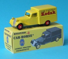 Car-Horse Citroen traction fourgonnette  Kodak Films type 1 style Dinky cij jrd