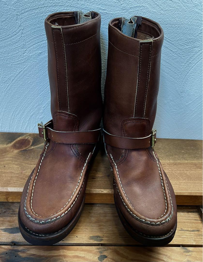 RUSSELL MOCCASIN Snake Proof Boots Brown Size 7.5 (25.5cm) Made in