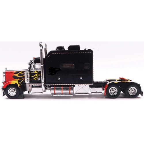 IXO Models 1:43 Scale Diecast 2002 Peterbilt 379 Custom Black w/Flames IA430089 - Picture 9 of 9