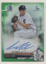 2017 Bowman Draft Chrome Pick Green Refractor 54/99 Alex Faedo #CDA-AF Auto 0c6
