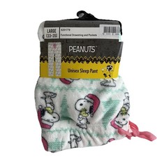 Peanuts Snoopy Woodstock Unisex Size Large Sleep Pajama Pant Drawstring Soft NEW