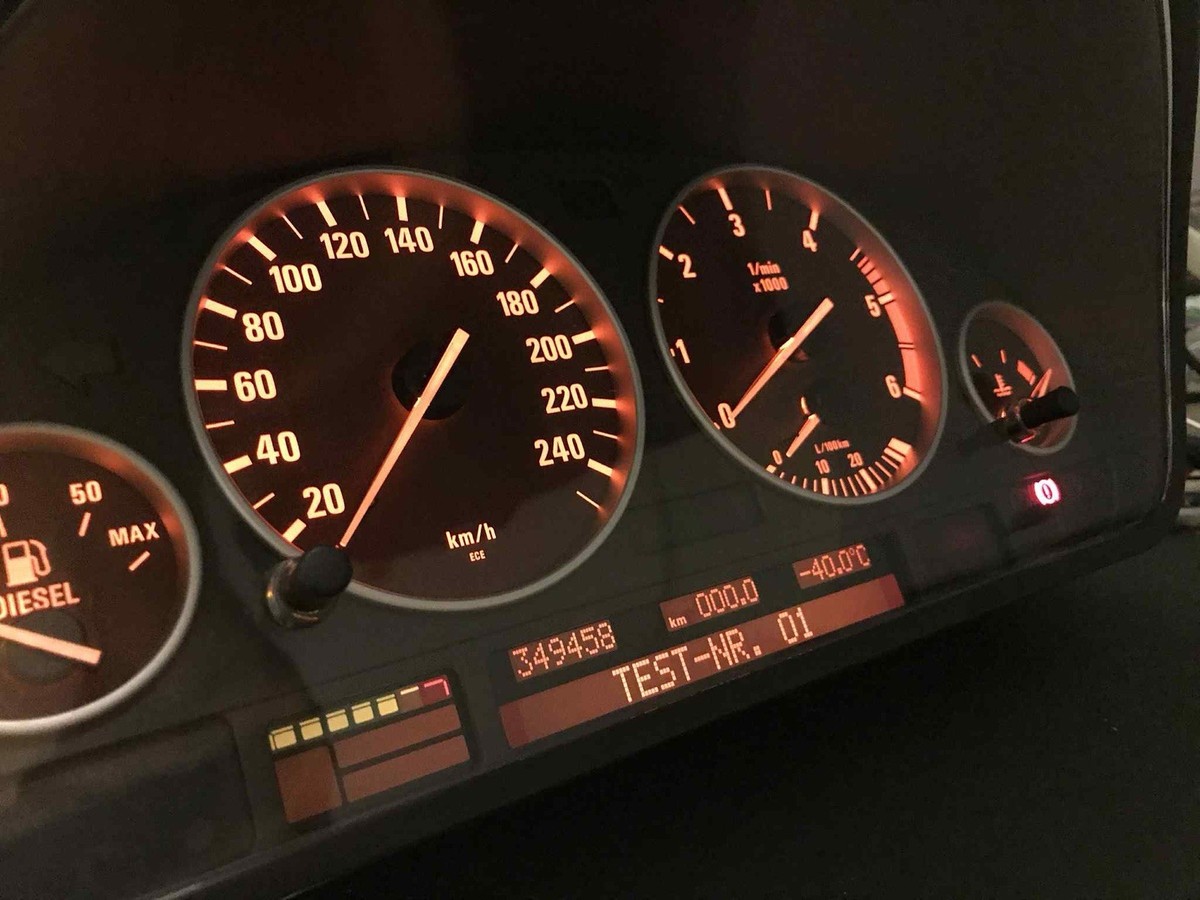 LETRONIX Plasma Speedometer Discs El-Dash - BMW E38 E39 Z5 - 240km/h, 7000K