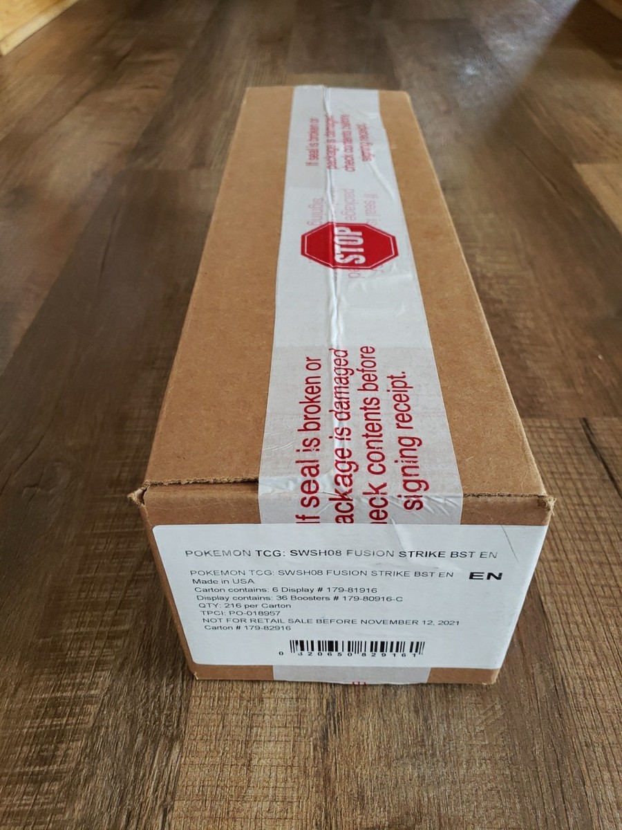 Pokémon Sword & Shield Fusion Strike Sealed Booster Box Case 1st