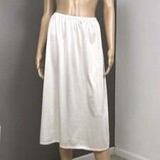 Vintage Adonna for JCPenney Half Slip Midi Medium Antron III Nylon Off White