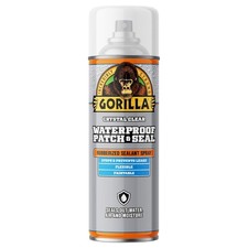 Gorilla Waterproof Patch Seal Rubberized Sealant Spray, Crystal Clear, 14 Ounce