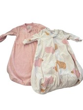 Carter  s Baby Girl Sleep Sack Bundle 0-3 Months Pink Bunny  Bear Fleece Wearabl