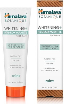 Himalaya Botanique Whitening + Hydroxyapatite Toothpaste, 4 Ounce (Pack of 1) 