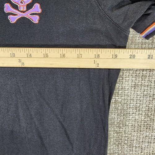 Psycho Bunny Pima Baumwolle T-Shirt Herren Größe 4 Small schwarz Kurzarm Totenkopf - Bild 4 von 10