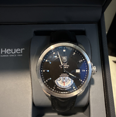 #ad #ad TAG Heuer Grand Carrera Calibre 6 Automatic Chronometer Black Dial Leather Men#x27;s $1600.00