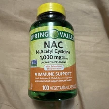 Spring Valley NAC N-Acetyl Cysteine 600 mg Immune Support 60 Capsules 11 /2026