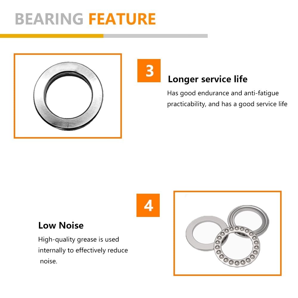 QinDa 51202 Thrust Bearing (4Pcs, 15x32x12mm)