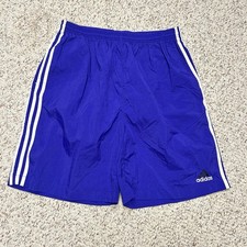 Vintage 2000 Retro Adidas Nylon Shorts PURPLE 8  Soccer Size Large 30 