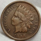 🔑 1908-S 1c Indian Head Cent ~ Low Mintage Key Date, Nice Coin, IC-08iK2
