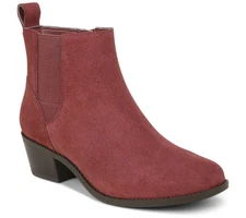 Vionic Water-Repellent Suede Ankle Boots-Roseland-Shiraz-8.5M-NEW-A614301