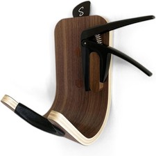 Guitar Wall Mount Hook: Modern Design Walnut Wood Guitar Hanger for Storage ...