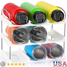 3-Tier Large Water Bottle Organizer Stackable Storage Rack Tumblers Cans New