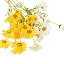 Artificial Daisy Flowers 6 Bundles 21  Faux Silk Daisy Flowers with Stems for...