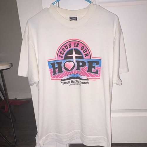 Vintage Jesus T Shirt 80s-90s XL Church Bible God Worship Baptist Church Shirt