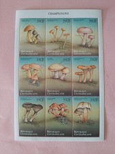 République Centrafricaine 390fx9 Champignon MNH Bloc Feuillet y 1751 à 1756 2001
