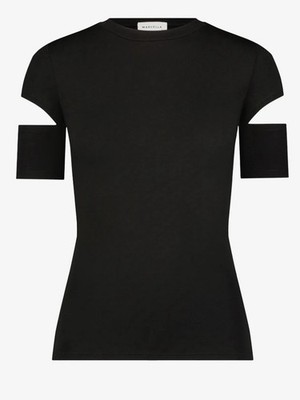 Marcella NYC Black Esme Top Cutout Sleeve Minimalist Avant-Garde Size S