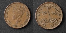 *Newfoundland Canada Coin 1 Cent 1944 [E6282]7x3