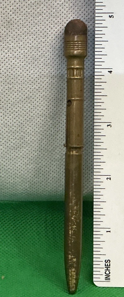 古董 REVLON 1920 年代黄铜金属化妆工具非常罕见!! — 第 2/4 张图片