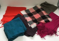 Mixed 6 piece scarve lot neck wear scarfs red blu tartan plaid argyle patten