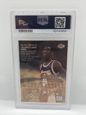 その他 97-98 Topps Finest Kobe Bryant CATALYSTS 1997-98 Topps Finest KOBE BRYANT PSA 10 Catalysts Uncommon