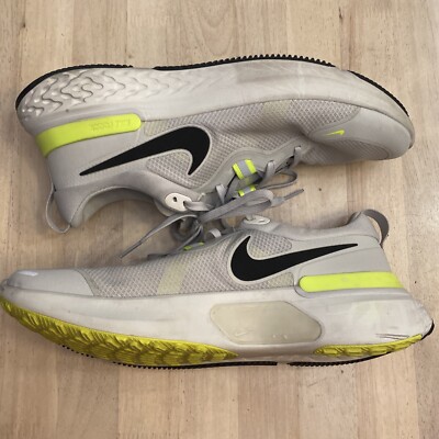 Nike Miler React Running Shoes Mens Size 14 Gray Neon Yellow CW1777-005 Sneakers Nike React Miler Grey Fog Volt for Sale | Authenticity  main image 4