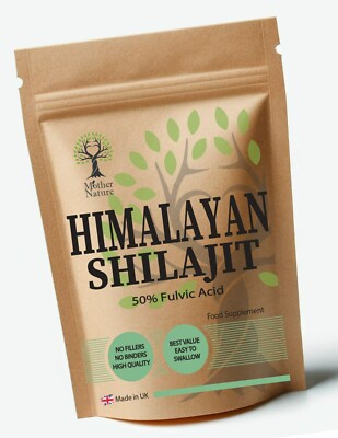 Himalaya Shilajit 500mg Kapseln 100% reiner Extrakt 50% Fulvosäure bestes Shilajit