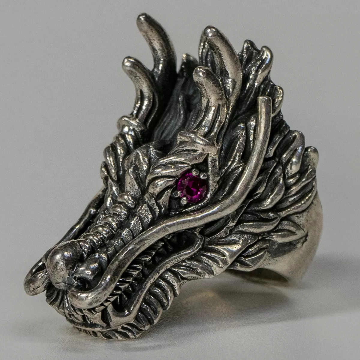 Silver Ring 925 - roaring dragon | FULL-SILVER