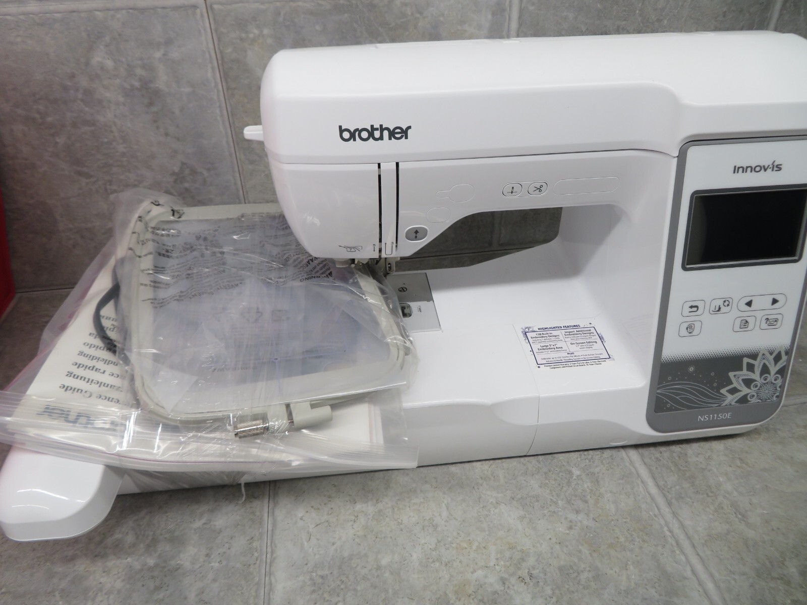 Brother Innovis NS1150E LCD Sewing/Embroidery Combo Machine White