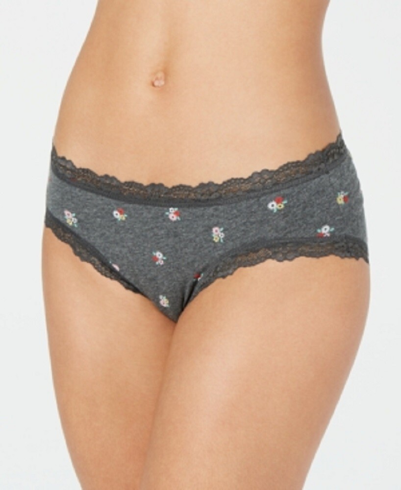 Jenni Women's Cotton LaceTrim Hipster Panty Underwear, Assorted Colors