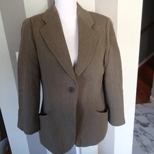 giorgio armani COLLEZIONI WOOL  BLAZER, Ladies Jacket, SIZE 10 career heavy ir