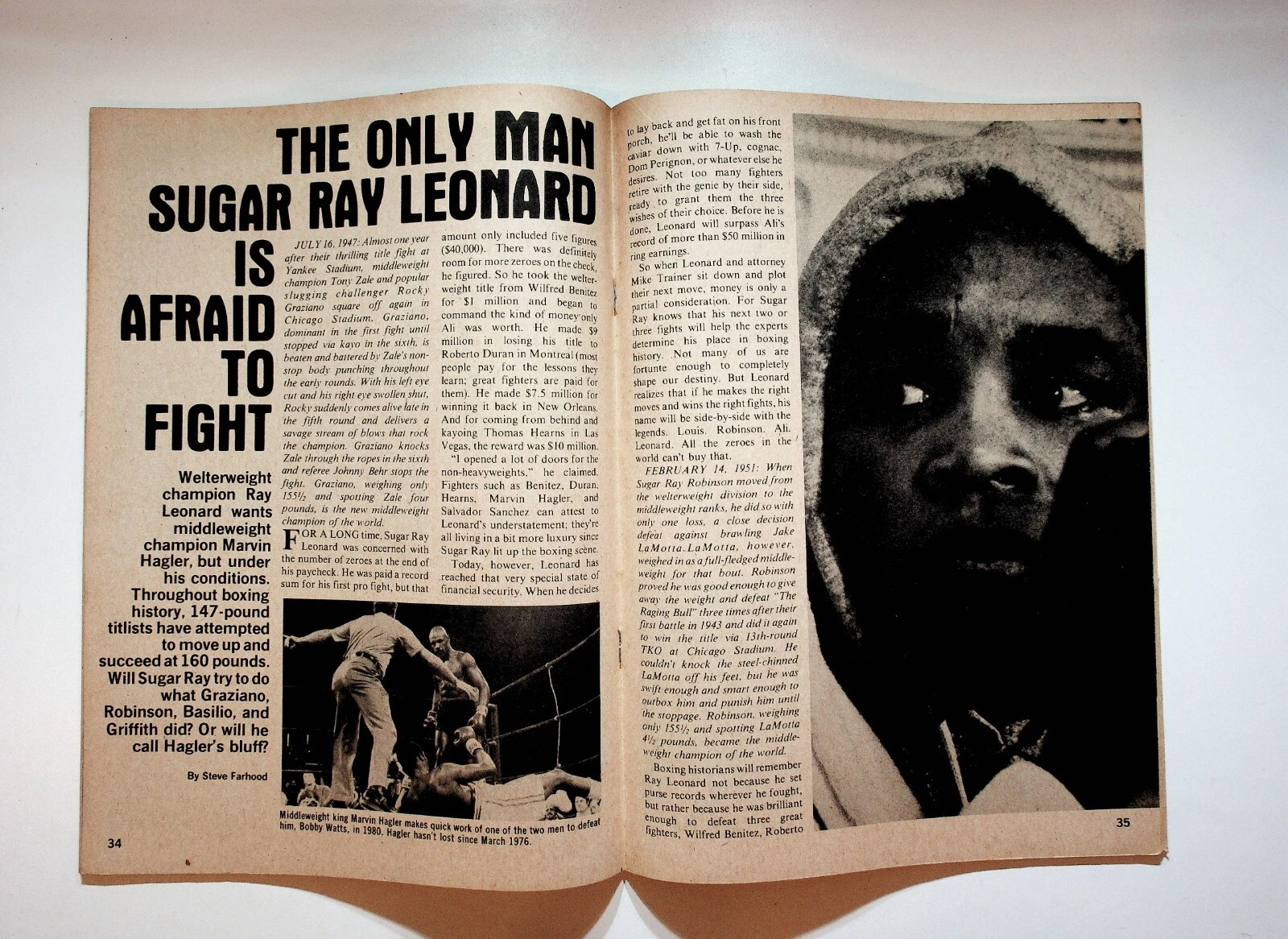 1982 February International Boxing Magazine Sugar Ray Leonard Duran Benitez Sims - 画像3/7