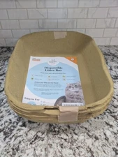 Kitty Sift 6-Pack Disposable Cat Litter Box Large Sustainable Easy-Clean Litter