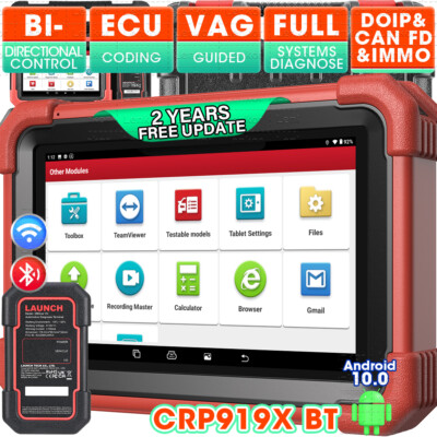 2025 LAUNCH X431 CRP919X BT OBD2 Diagnosegerät Tester ALLE Systeme ECU Codierung
